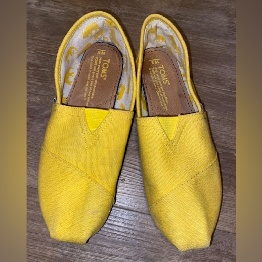 Toms canvas yellow espadrilles